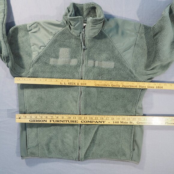 Gen III Fleece Jacket Large Green Cold Weather Full Zip Military Army Bomber - Picture 7 of 11